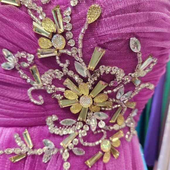 Blush 9410 Magenta Size 2 Prom Dress/Formal Gown - Picture 5 of 8